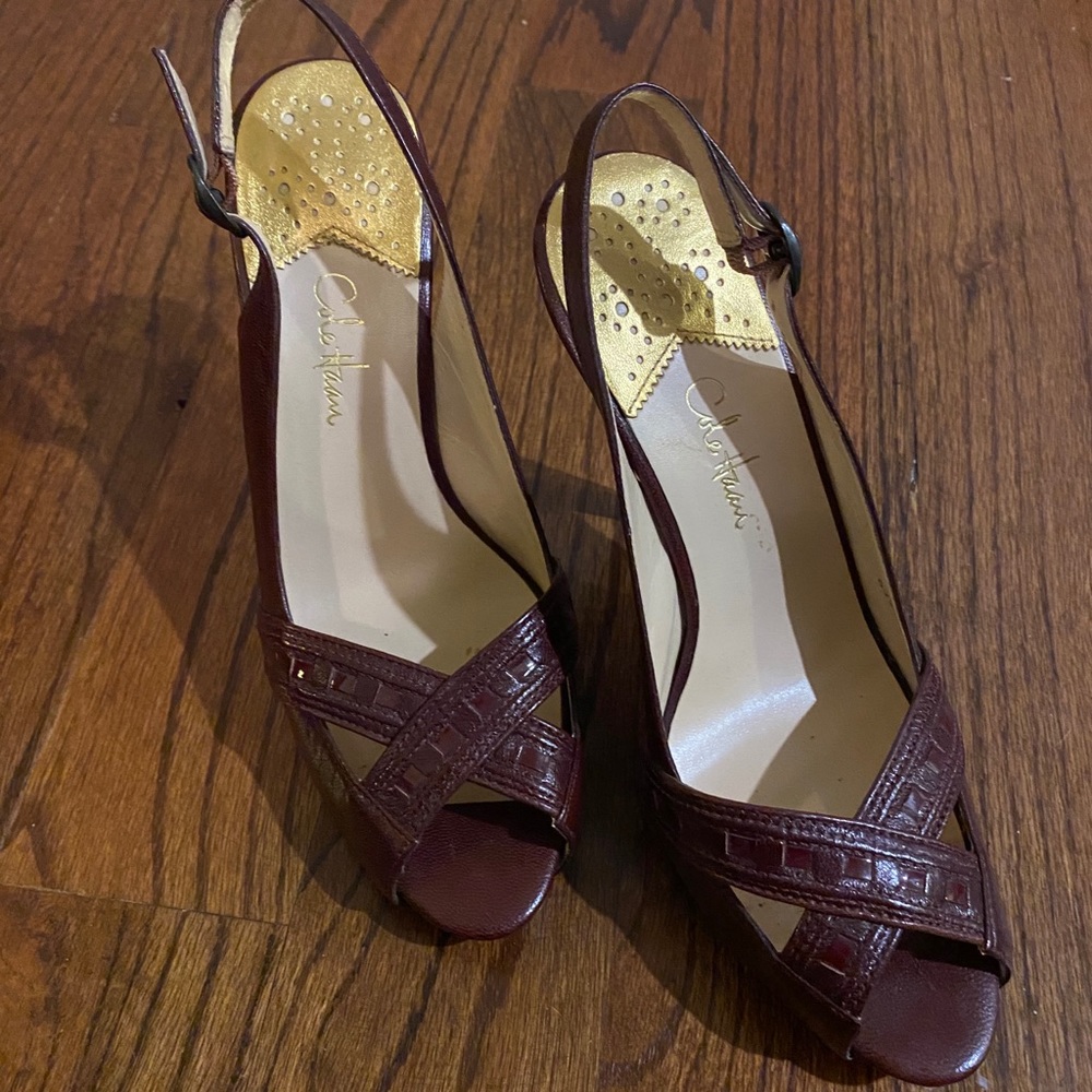 Cole Hagan leather sling back